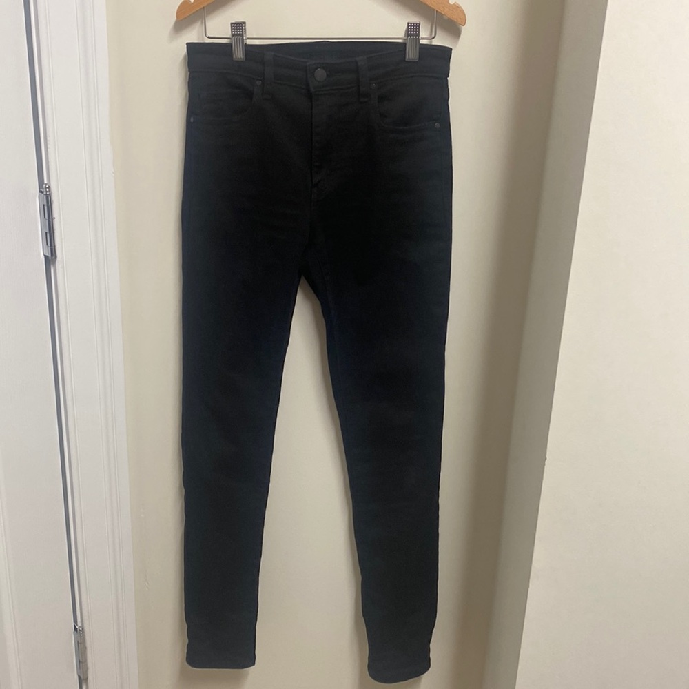 Uniqlo ultra stretch black skinny jeans size 26x31